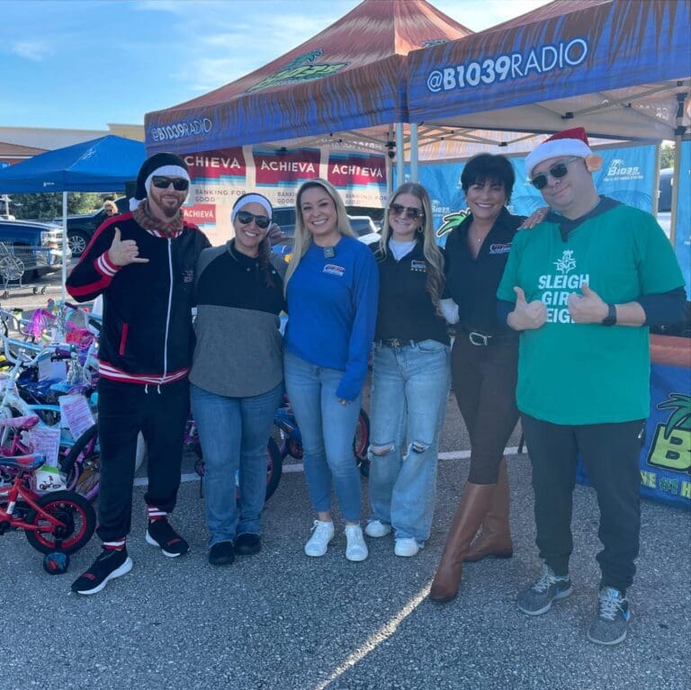 Gulf shore team at a radio event